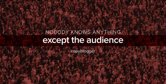 nobody knows anything except the audience